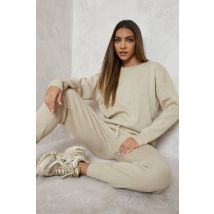 Ensemble Pull Et Jogging En Maille - Blanc Écru - L, Blanc Écru