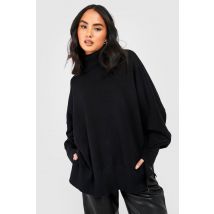 Pull Oversize À Col Montant - Noir - S/M, Noir