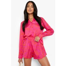 Ensemble Avec Chemise Zébrée Et Short - Orange Corail - 40, Orange Corail