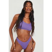 Haut De Maillot Brassière Texturé Effet Push-Up - Mauve - 32Dd, Mauve
