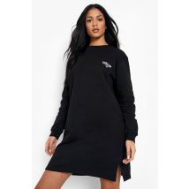 "Tall" - Robe Sweat À Fente - Noir - S, Noir