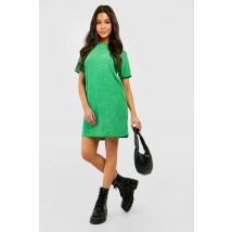 Robe T-Shirt Oversize En Tissu Éponge - Vert - 44, Vert