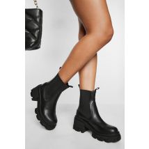 Bottes Chelsea À Talon Compensé - Noir - 39, Noir