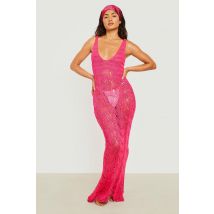 Robe De Plage En Crochet - Rose - L, Rose