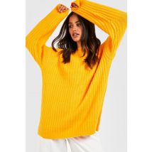Pull Oversize À Col Ras-Du-Cou - Orange - L, Orange