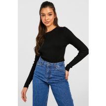 Pull En Maille À Col Rond - Noir - M, Noir