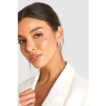 Mini Créoles Strassées - Gris - Argent - One Size, Gris - Argent