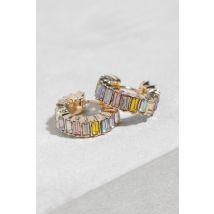 Créoles Strassées Arc-En-Ciel - Multicolore - One Size, Multicolore