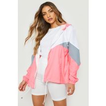 Coupe-Vent À Empiècement Fluo - Rose - M, Rose