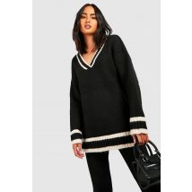 Pull À Col V - Noir - S, Noir