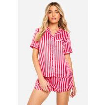 Pyjama De Noël À Rayures - Rose - 44, Rose