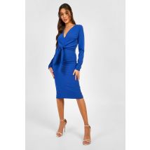 Robe De Tailleur Nouée - Bleu Roi - 42, Bleu Roi