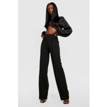 Pantalon Long Taille Haute - Noir - 34, Noir
