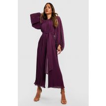Combinaison Jupe-Culotte Plissée - Mauve - 40, Mauve