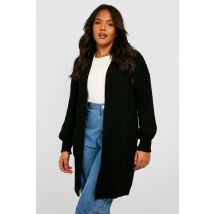 Cardigan En Maille Épaisse - Noir - L, Noir