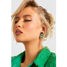 Boucles D'Oreilles Pendantes À Pierres Vertes Fantaisie - One Size, Vert