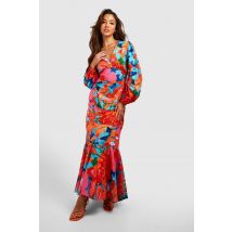 Robe Longue Imprimée - Orange - 40, Orange