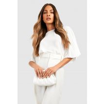 Blouse Plissée - Blanc Ivoire - 36, Blanc Ivoire