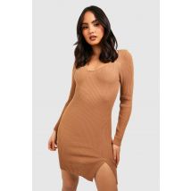 Robe Pull Courte - Marron Camel - M/L, Marron Camel