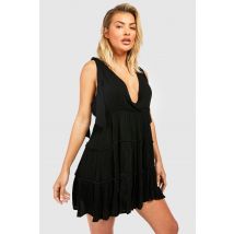 Robe De Plage Nouée - Noir - S, Noir