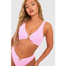 Haut De Maillot Plissé - Rose - 44, Rose