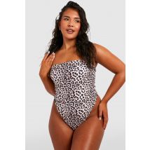 Grande Taille - Maillot De Bain Bandeau Réversible - Marron - 44, Marron
