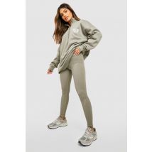 Legging Structuré Côtelé - Vert Kaki - M, Vert Kaki