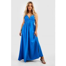 Grande Taille - Robe Longue À Volants - Bleu Roi - 48, Bleu Roi