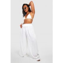 Grande Taille - Pantalon De Plage - Blanc - 44, Blanc