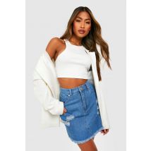 Jupe En Jean Déchiré Taille Haute - 38, Déchiré