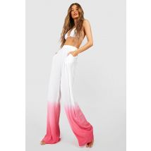Pantalon Large Texturé - Rose - L, Rose