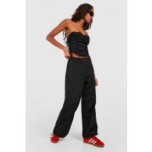 Pantalon Parachute Oversize À Cordon De Serrage - Noir - 36, Noir