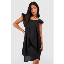 Maternité - Robe De Grossesse À Volants - Noir - 44, Noir