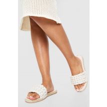 Claquette Espadrilles - Pointure Large - Beige - 38, Beige