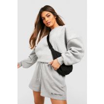 Short À Inscription - Gris - L, Gris