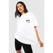 T-Shirt Oversize À Poche Brodée - Blanc - S, Blanc