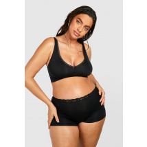 Maternité - Boxer De Grossesse Sans Coutures En Dentelle - Noir - L, Noir