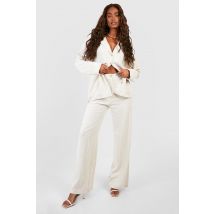 Pantalon De Tailleur Large - Beige - 36, Beige