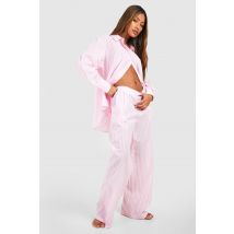 Pantalon De Pyjama Rayé En Coton - Rose - 36, Rose