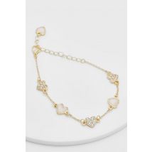 Bracelet À Cœurs - Blanc - One Size, Blanc