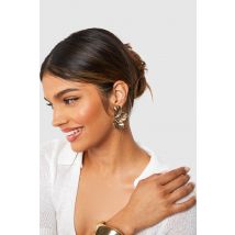 Boucles D'Oreilles Dorées En Forme De Fleur - Jaune Or - One Size, Jaune Or
