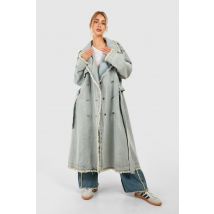Trench Premium En Jean - Bleu - 34, Bleu