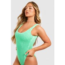 Maillot De Bain Premium À Col Carré - Vert - 44, Vert
