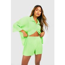 Short Fluo Plissé - Vert Fluo - 42, Vert Fluo