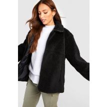 "Tall" - Veste Zippée En Synthétique - Noir - 38, Noir