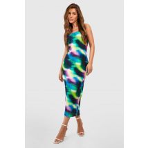 Robe Bandeau Plissée À Imprimé Abstrait - Multicolore - 12, Multicolore