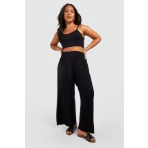 Grande Taille - Pantalon Jupe-Culotte En Jersey - Noir - 48, Noir