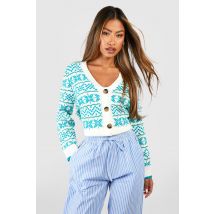 Gilet De Noël En Maille Douce - Vert - S, Vert