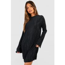 Robe Droite À Manches Évasées - Noir - 42, Noir