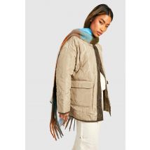 Veste Oversize Matelassée - Vert Kaki - 38, Vert Kaki